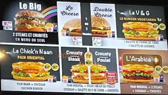 Grillade et Tacos — carte page 2