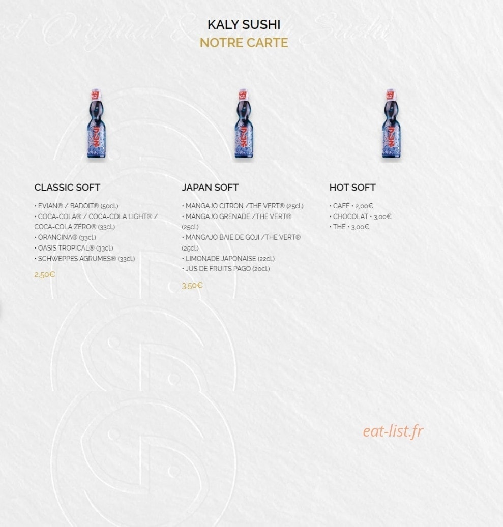 Kaly Sushi — carte page 17