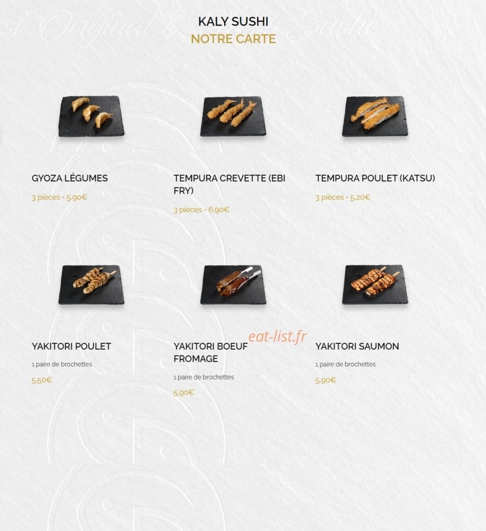 Kaly Sushi — carte page 7