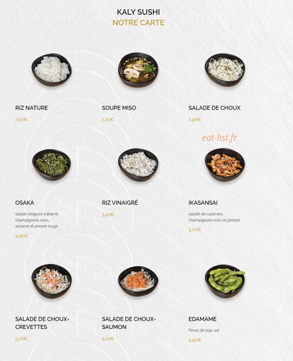 Kaly Sushi — carte page 4