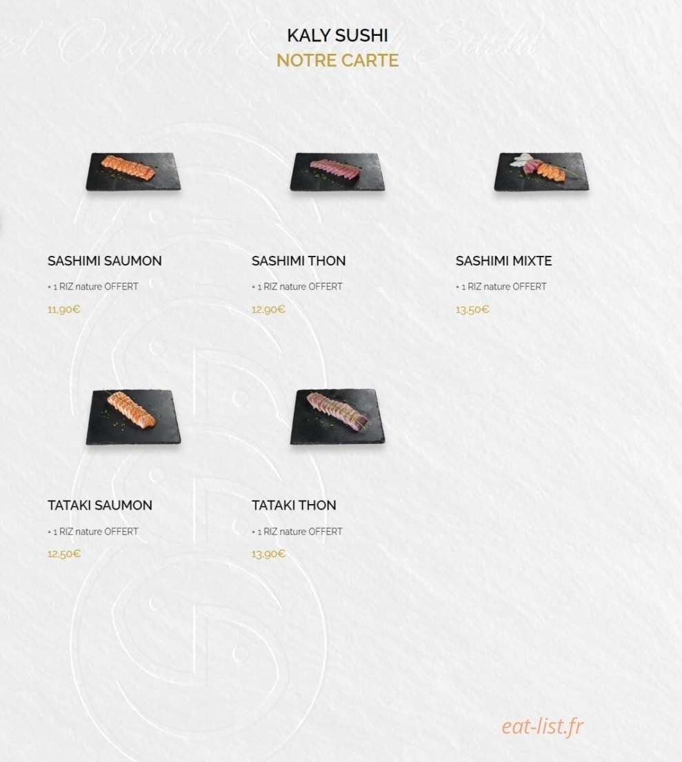 Kaly Sushi — carte page 8