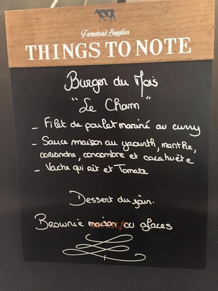 L'atelier des burgers — carte page 1