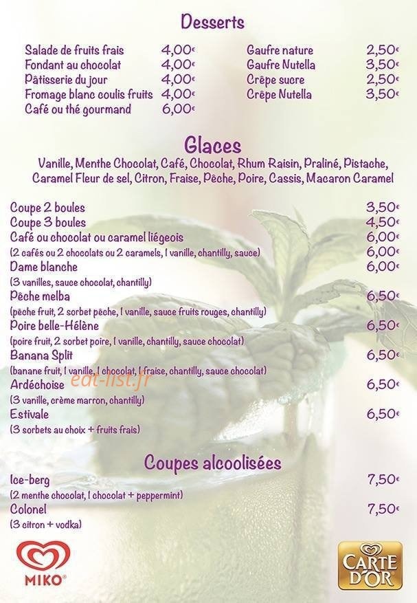 La Guinguette — carte page 5