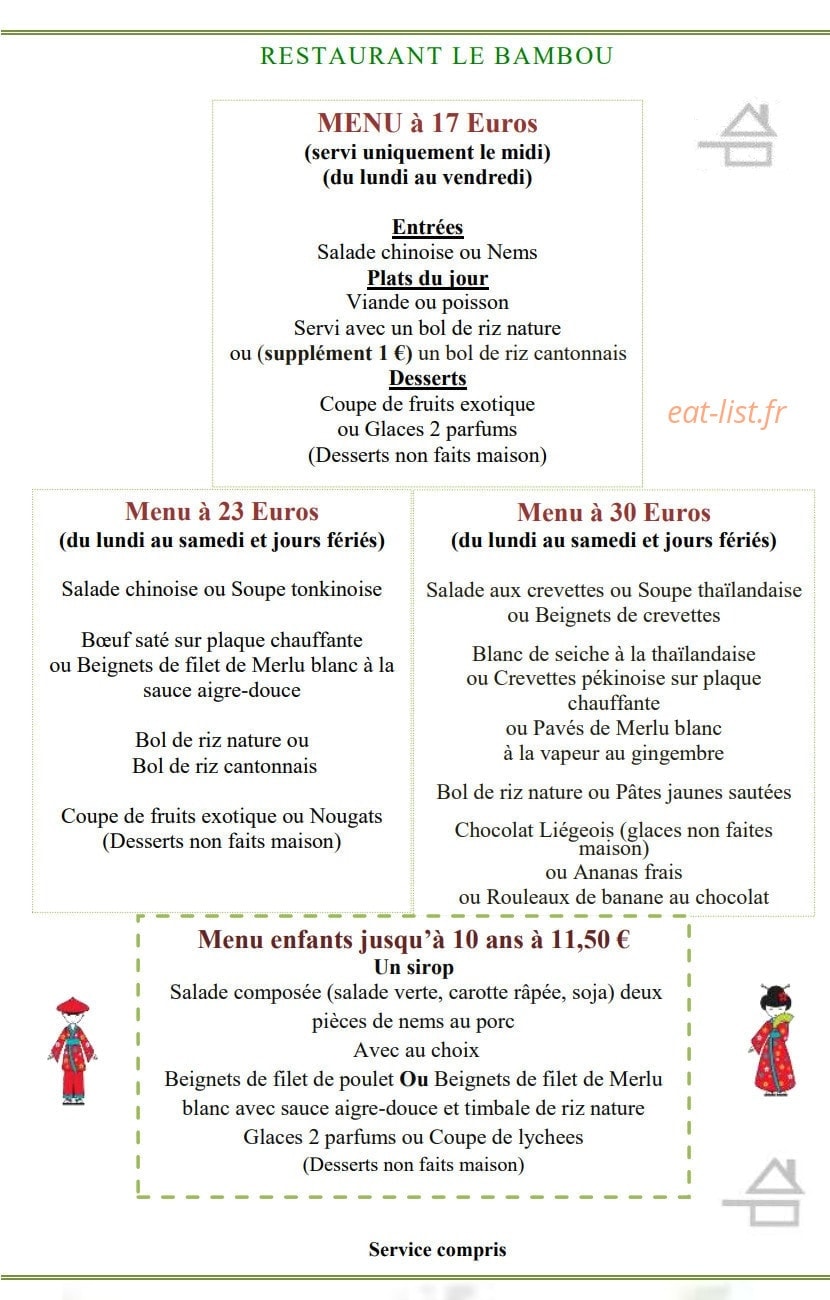 Le Bambou — carte page 6