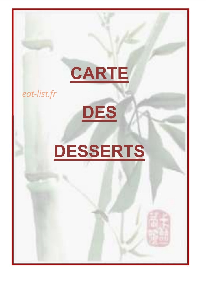 Le Bambou — carte page 9