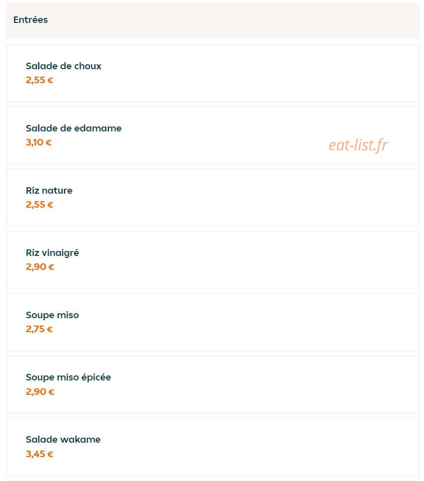 Le Bon Sushi — carte page 7