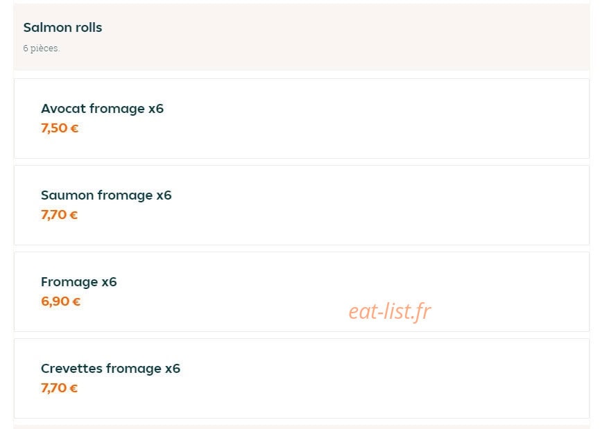 Le Bon Sushi — carte page 9