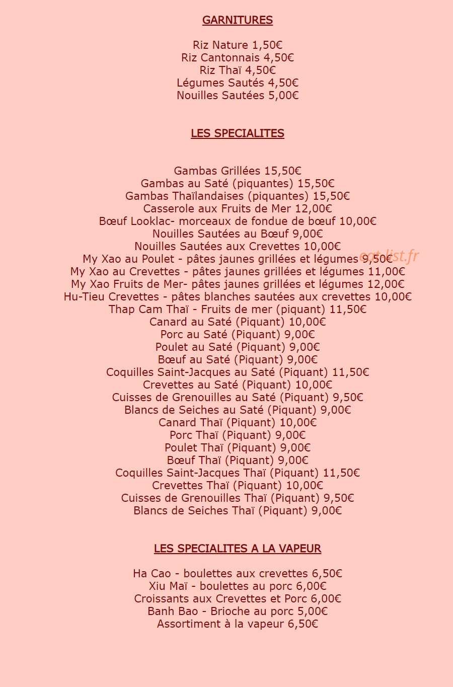 Le Saïgon — carte page 4