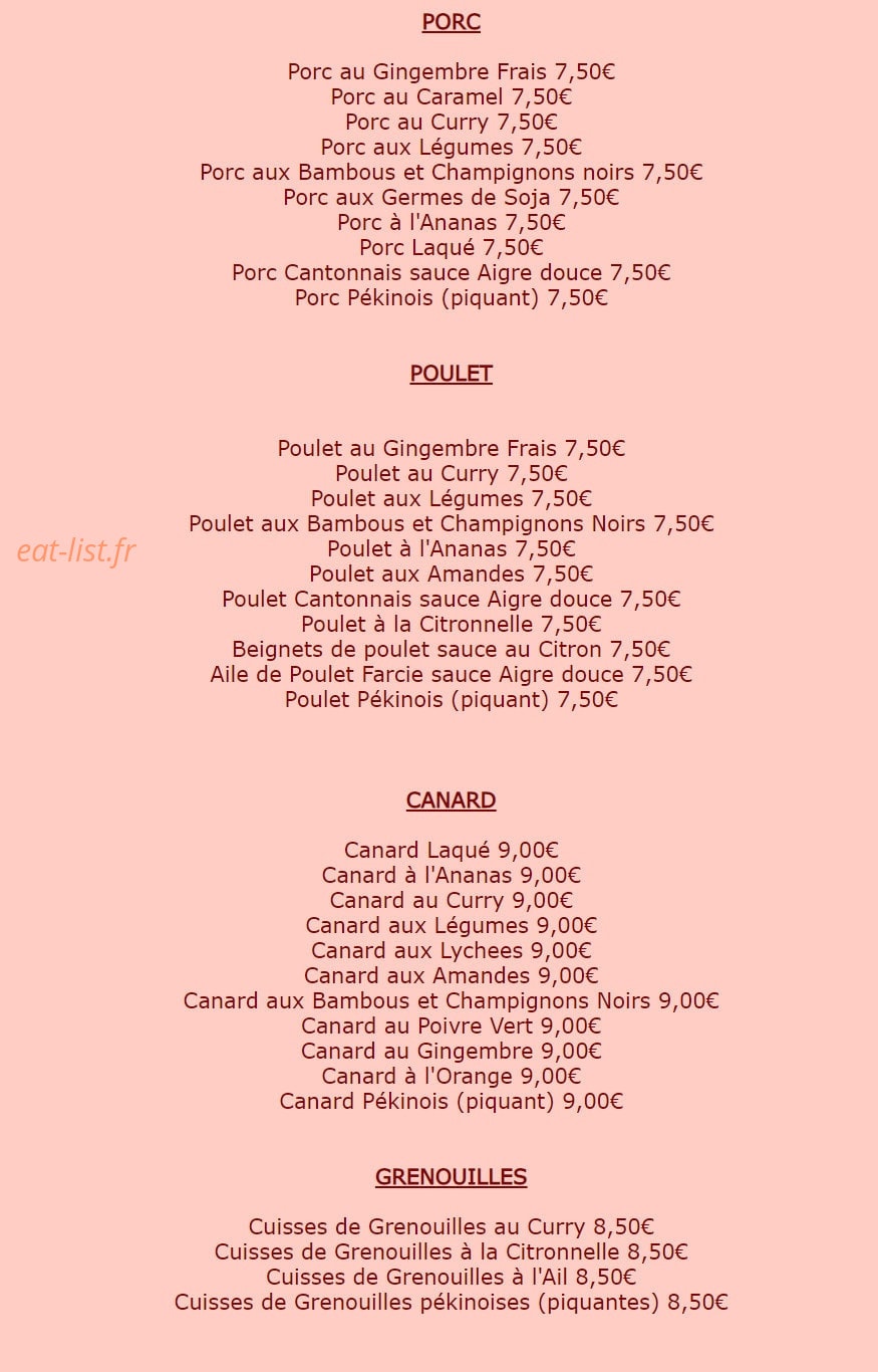Le Saïgon — carte page 2