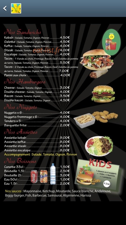 Le Sultan Chez Greg — carte page 2