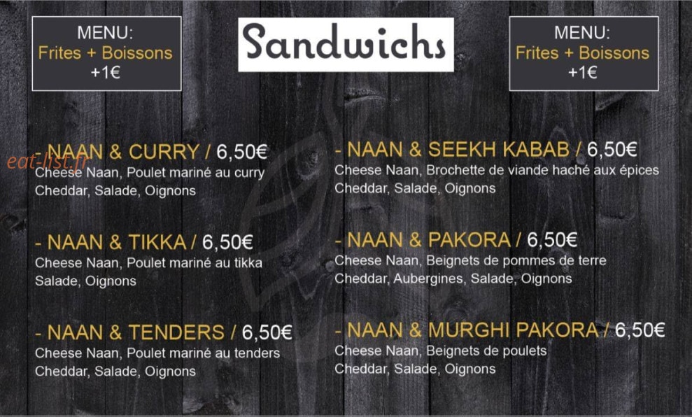 Naan & co — carte page 1