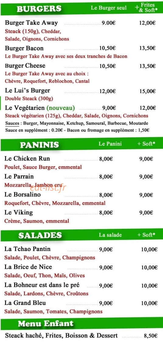 Take Away — carte page 2
