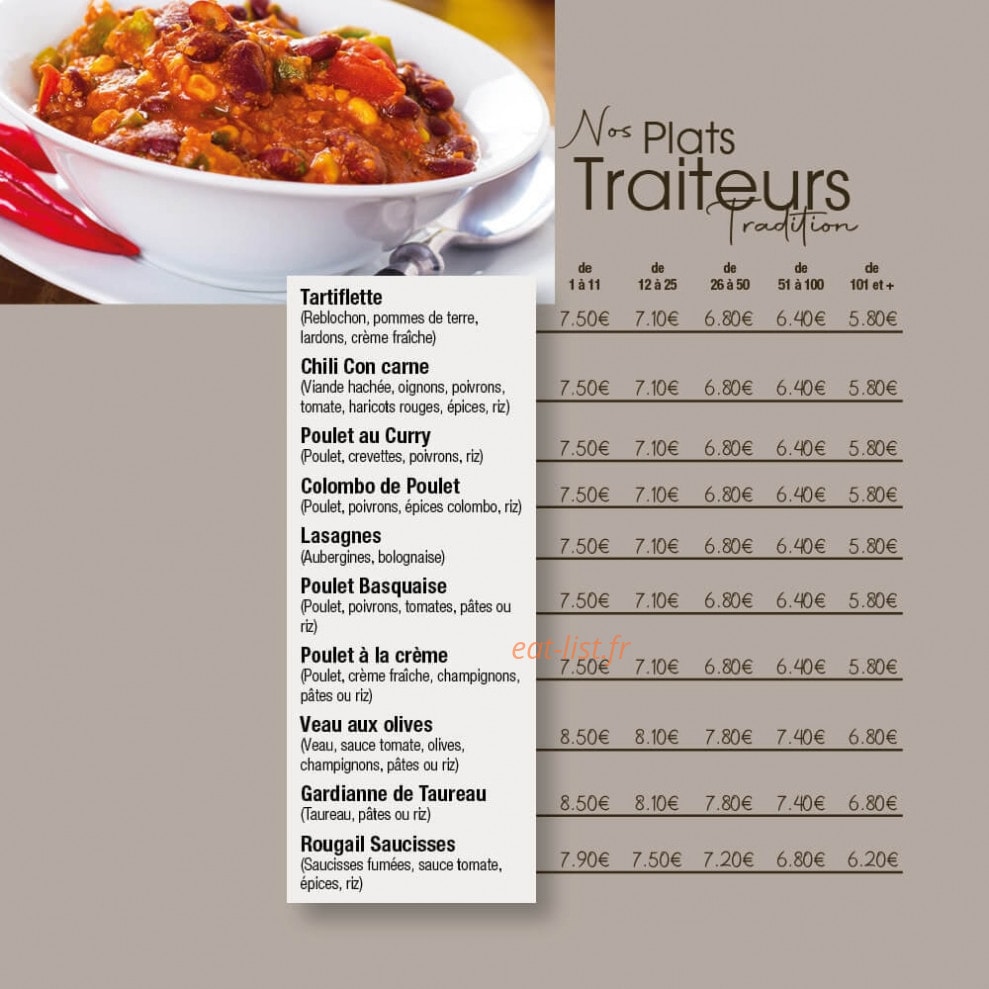 Tango Paella — carte page 2