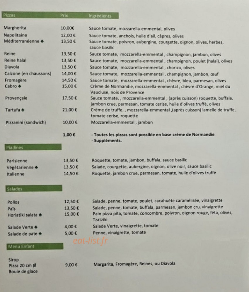 VCS by Andiamo Presto — carte page 1
