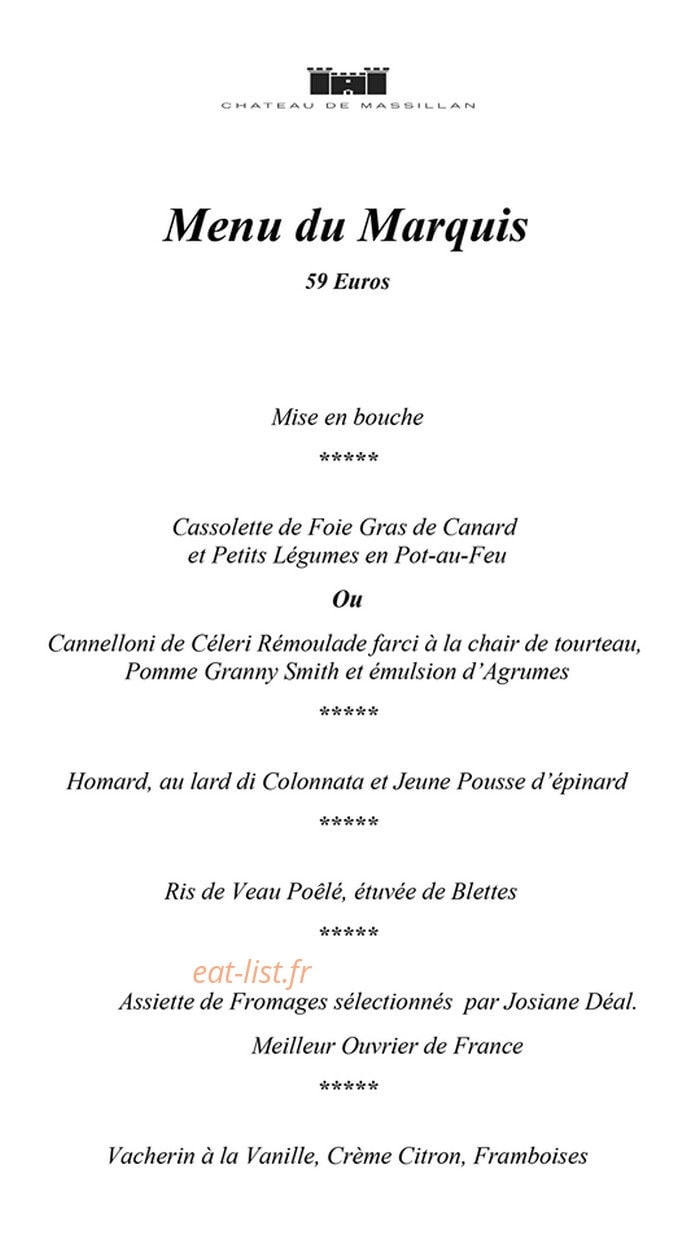 Château de Massillan — carte page 1