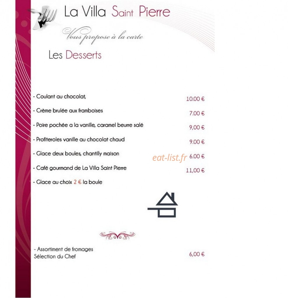 La Villa Saint Pierre — carte page 3