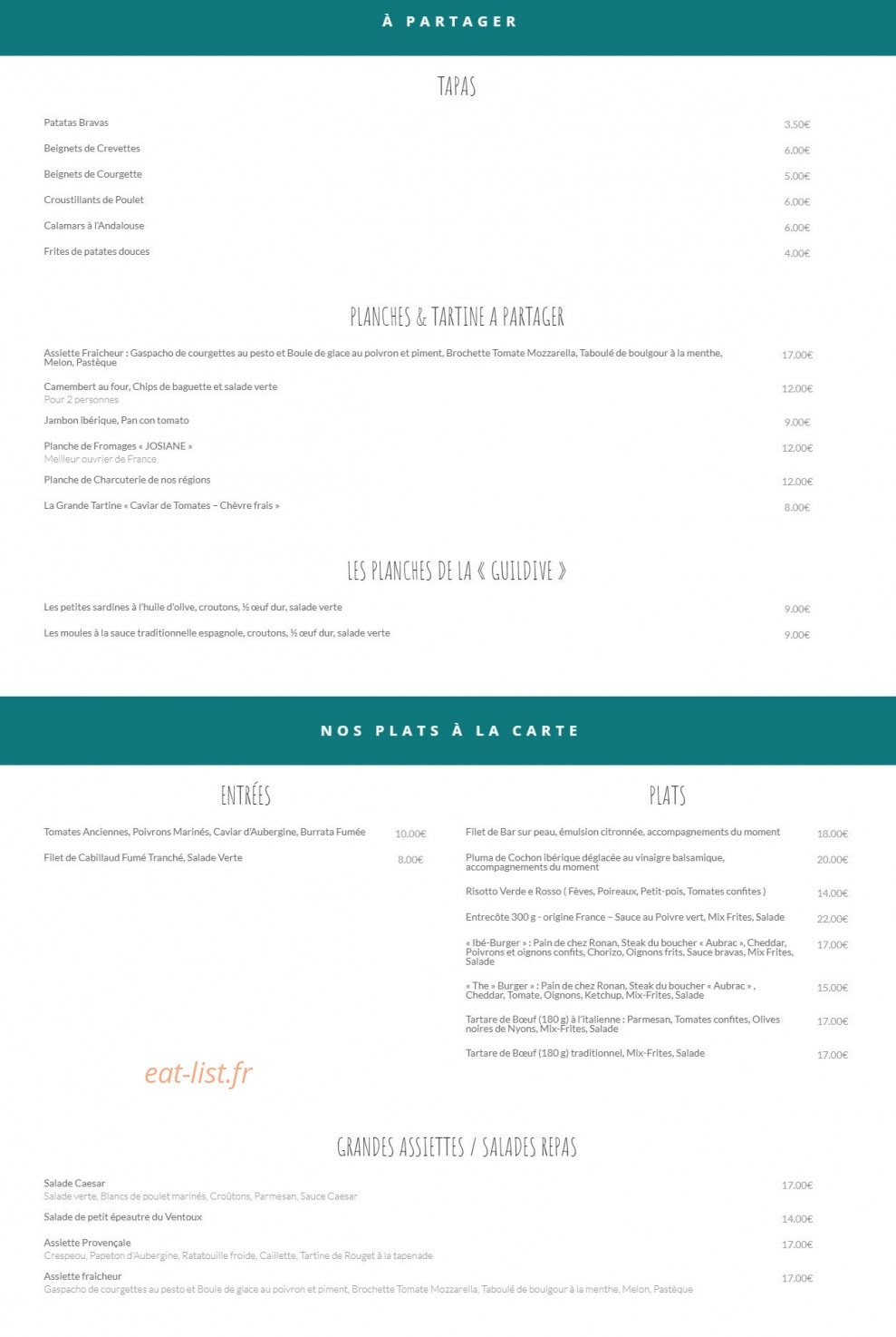 L'épicurien — carte page 1