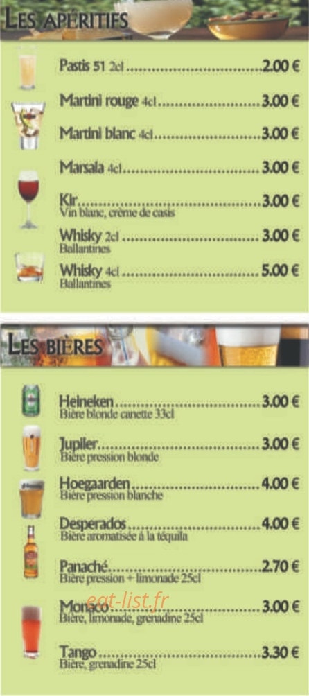 Restaurant Pizzéria de l'Ayguette — carte page 14
