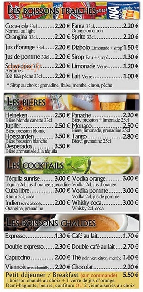 Restaurant Pizzéria de l'Ayguette — carte page 3