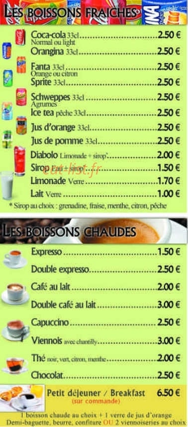 Restaurant Pizzéria de l'Ayguette — carte page 13
