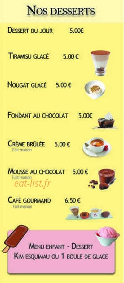 Restaurant Pizzéria de l'Ayguette — carte page 8