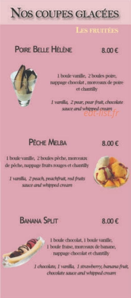 Restaurant Pizzéria de l'Ayguette — carte page 9