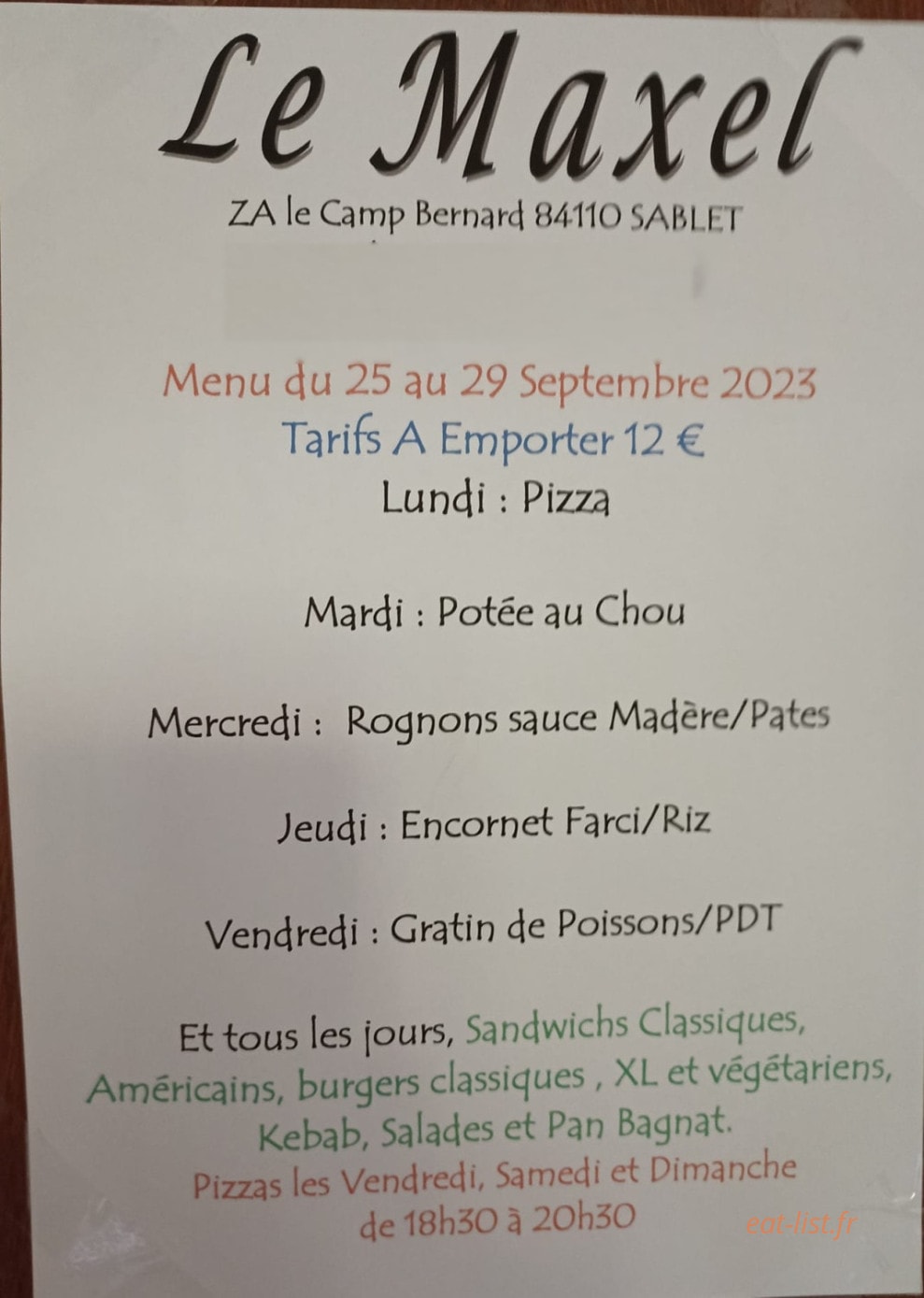 Le Maxel — carte page 1