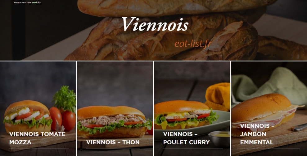 Carte et menu de Boulangerie Marie Blachère à Saint Romain en Viennois — Les viennois