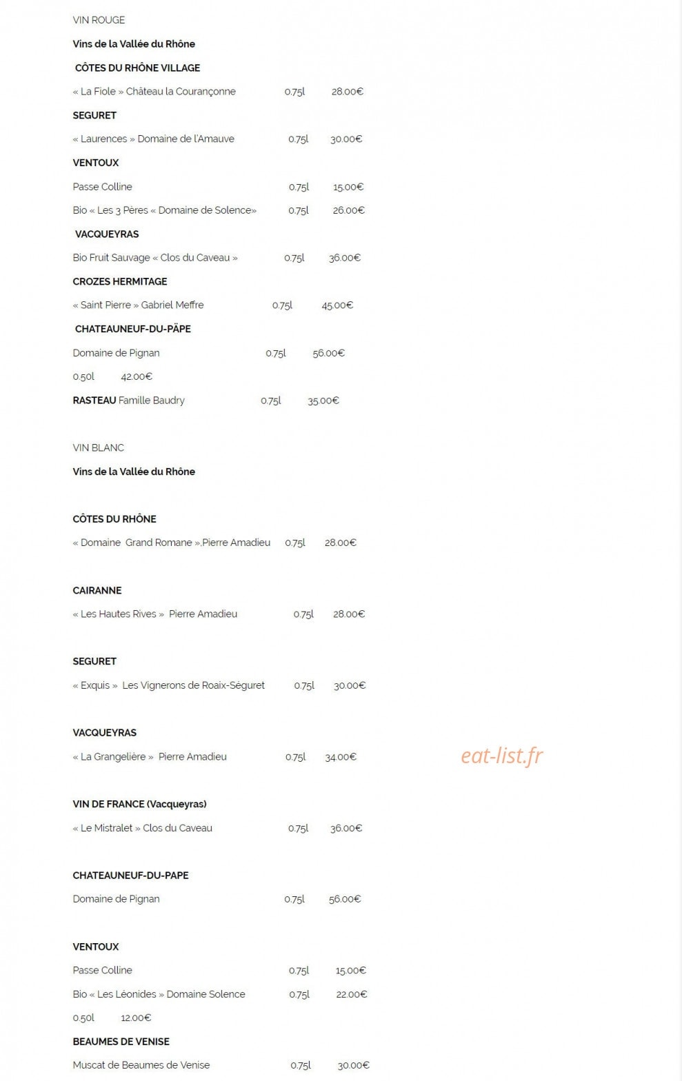 Domaine de Cabasse — carte page 4