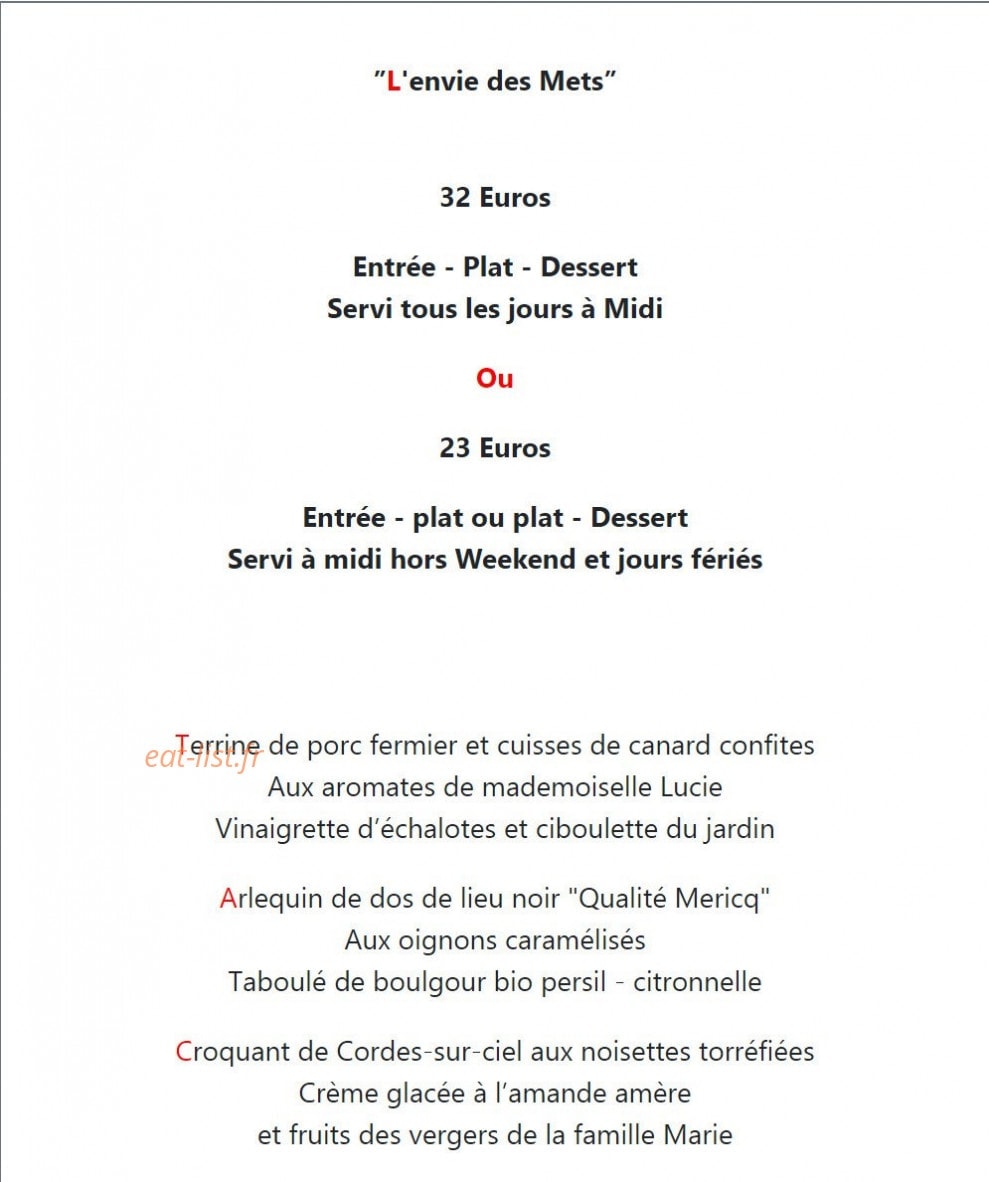 Le Mesclun — carte page 4