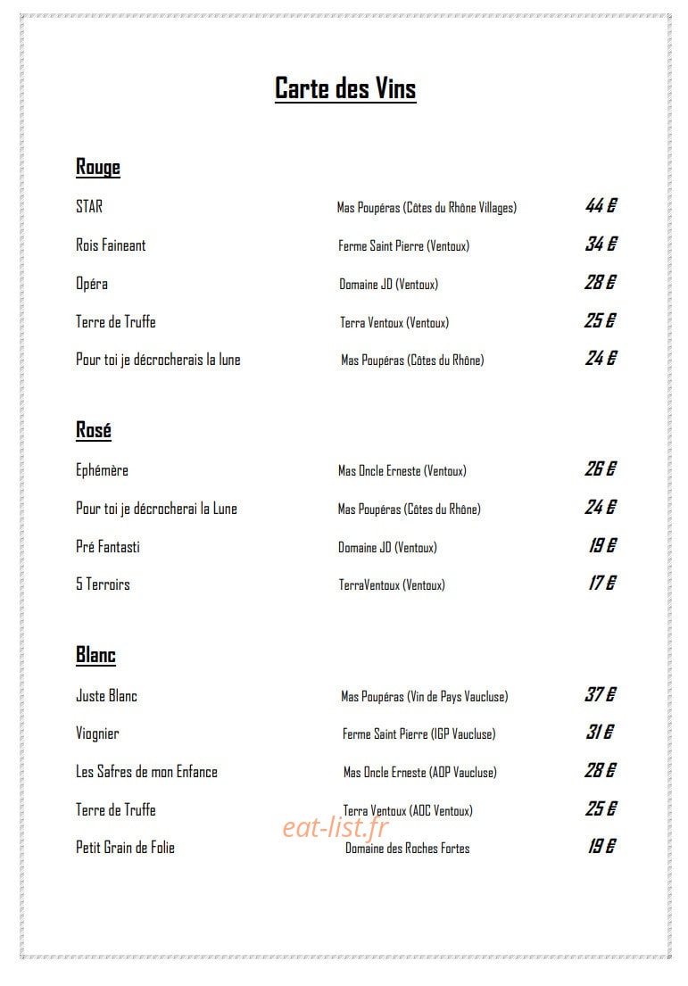 Chez mon Bèou — carte page 3