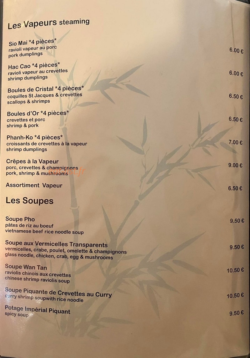 La Baguette — carte page 3