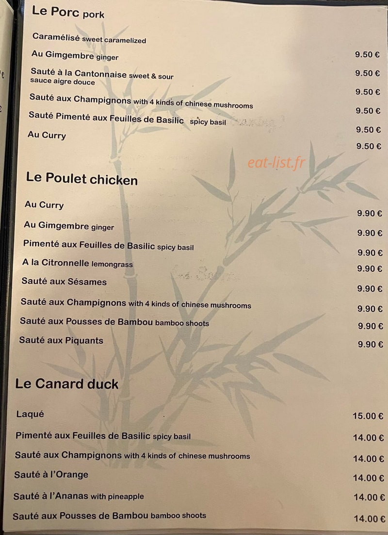 La Baguette — carte page 2