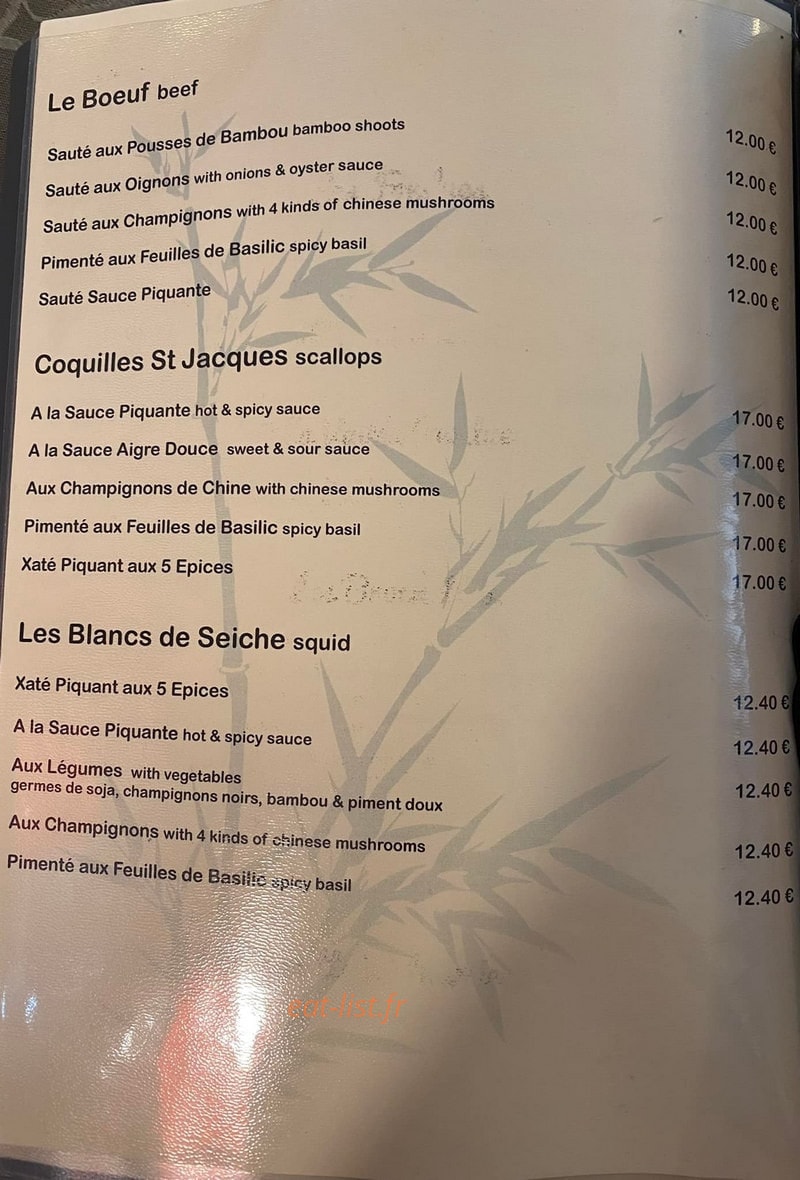 La Baguette — carte page 4