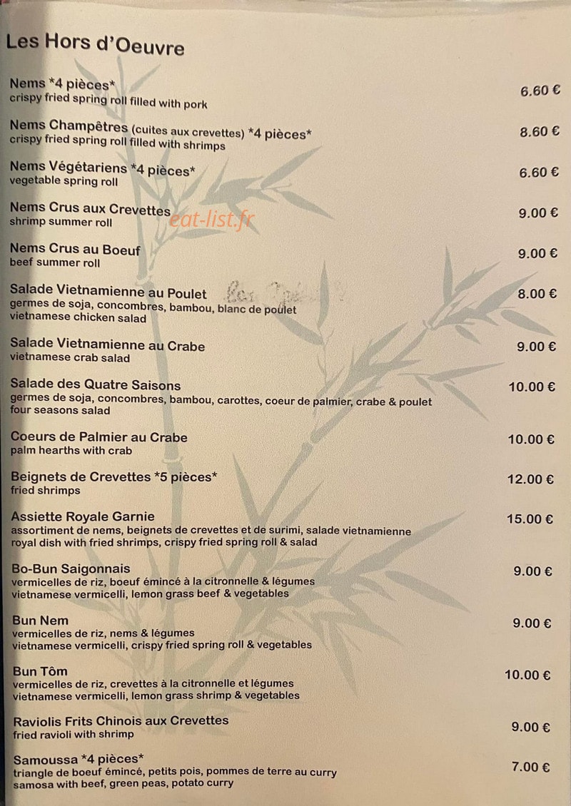 La Baguette — carte page 7