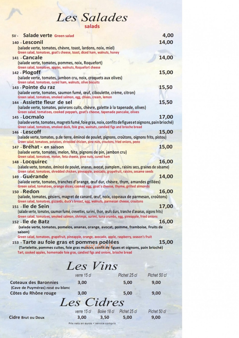 La fleur de sel — carte page 2