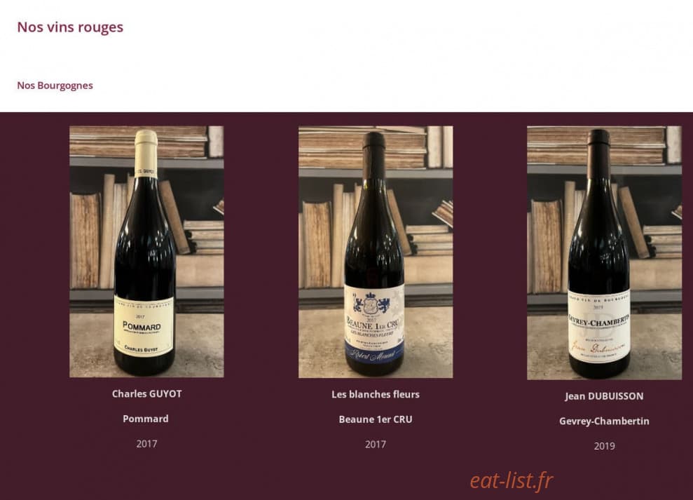 Le 19 sur vins — carte page 6