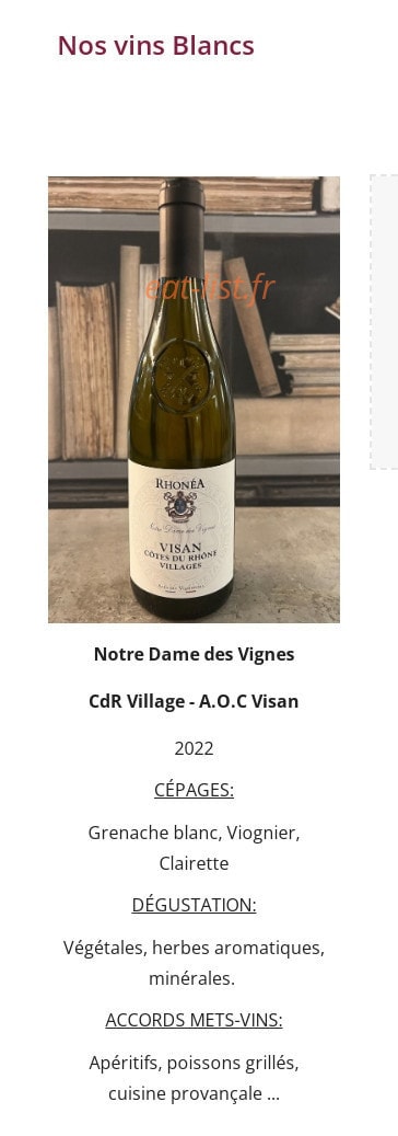 Le 19 sur vins — carte page 8