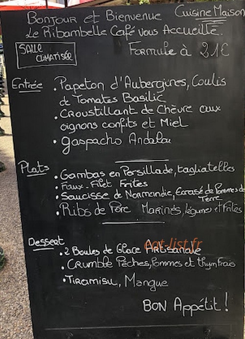 Le ribambelle café — carte page 1