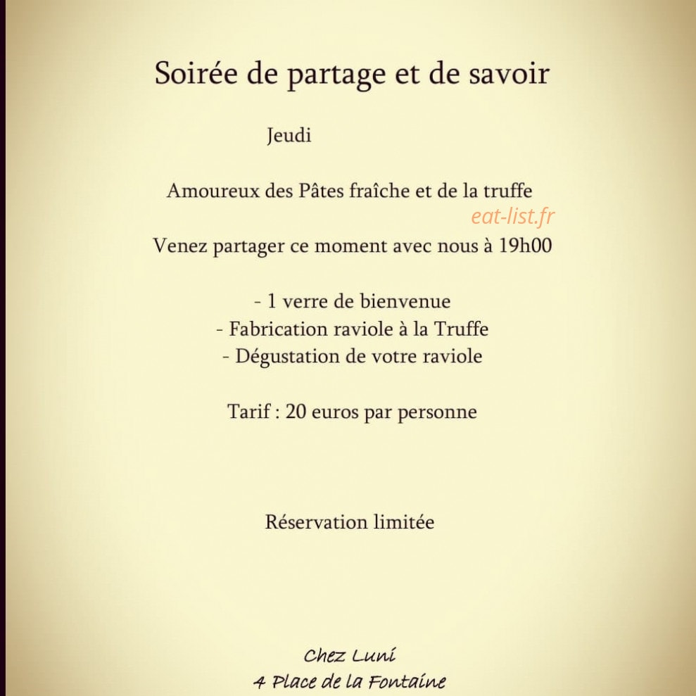 Chez Luni — carte page 1