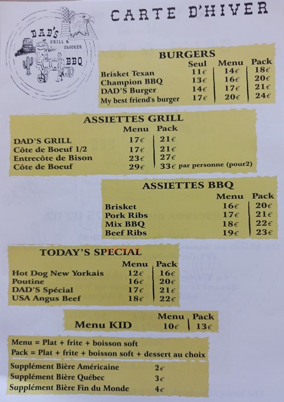 Dad's grill and smoker — carte page 2