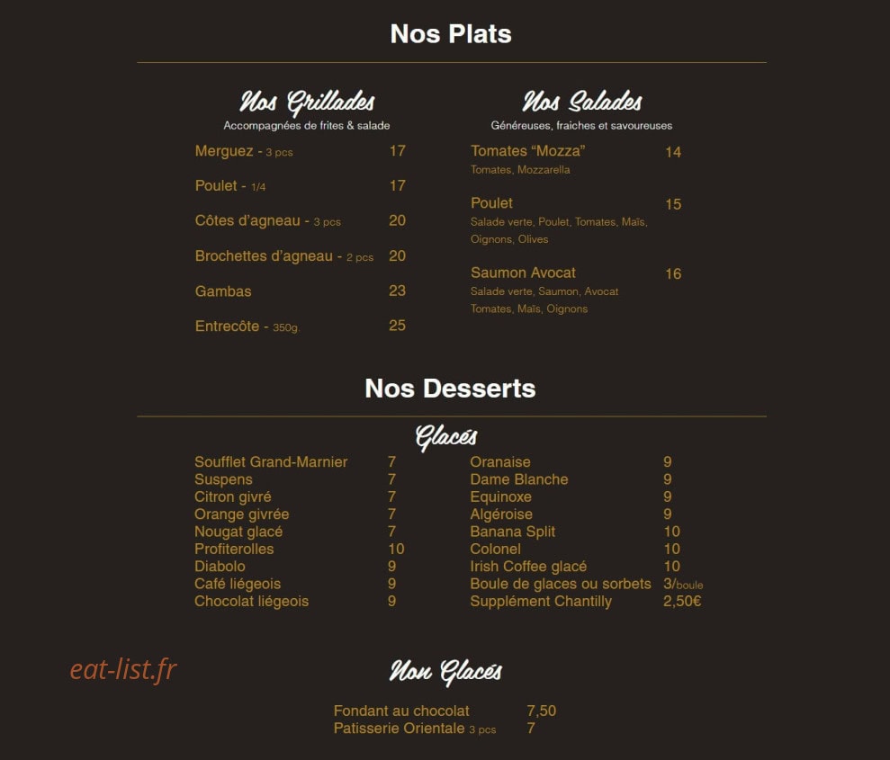 La Couscoussière — carte page 2