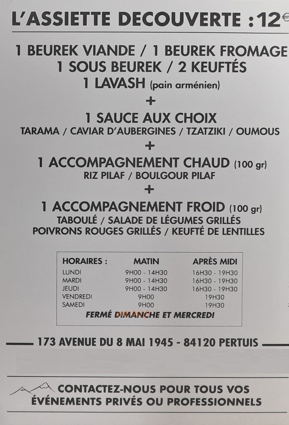 La Cuisine de Suzanne — carte page 2