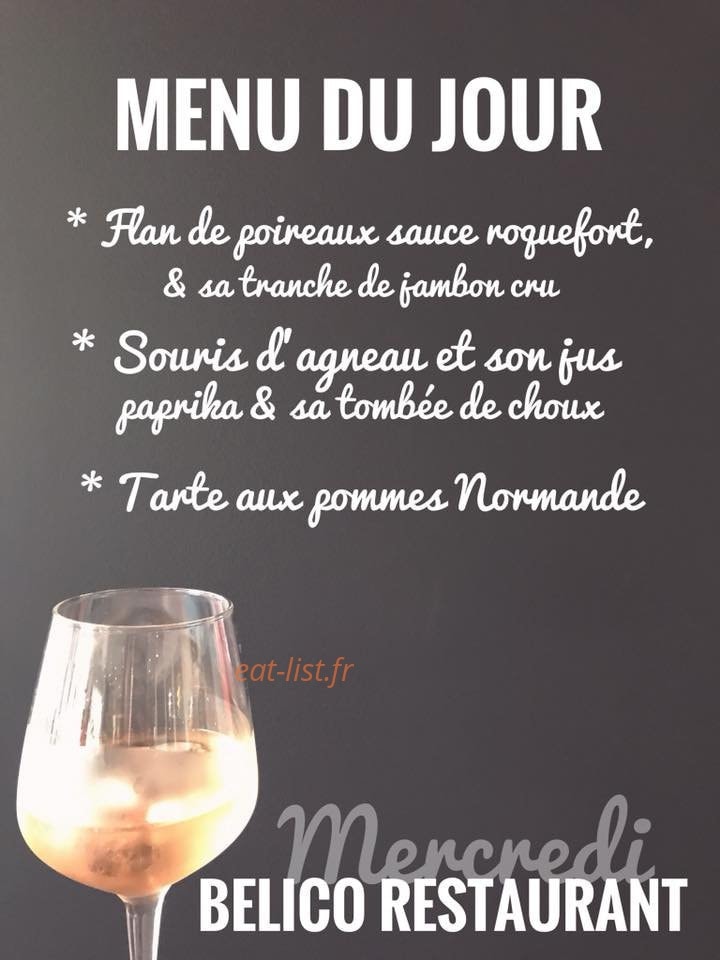 Le Belico Resto — carte page 3