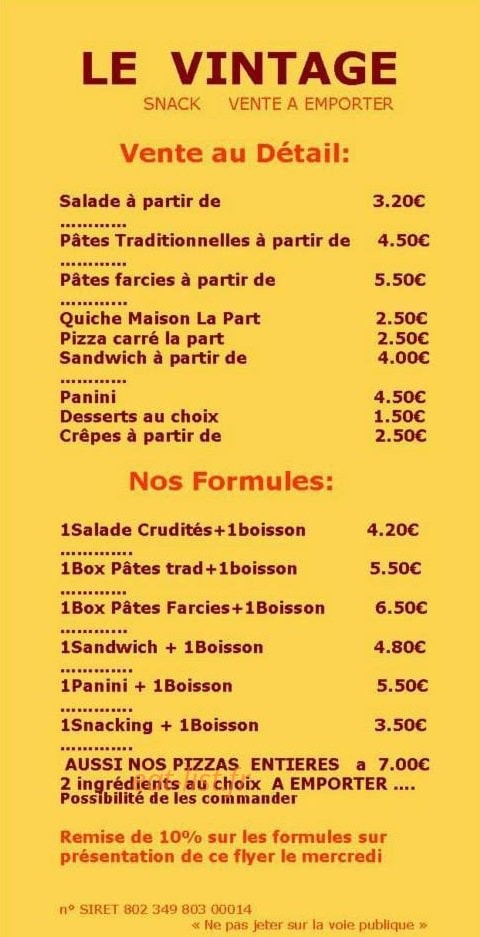 Le Vintage — carte page 2