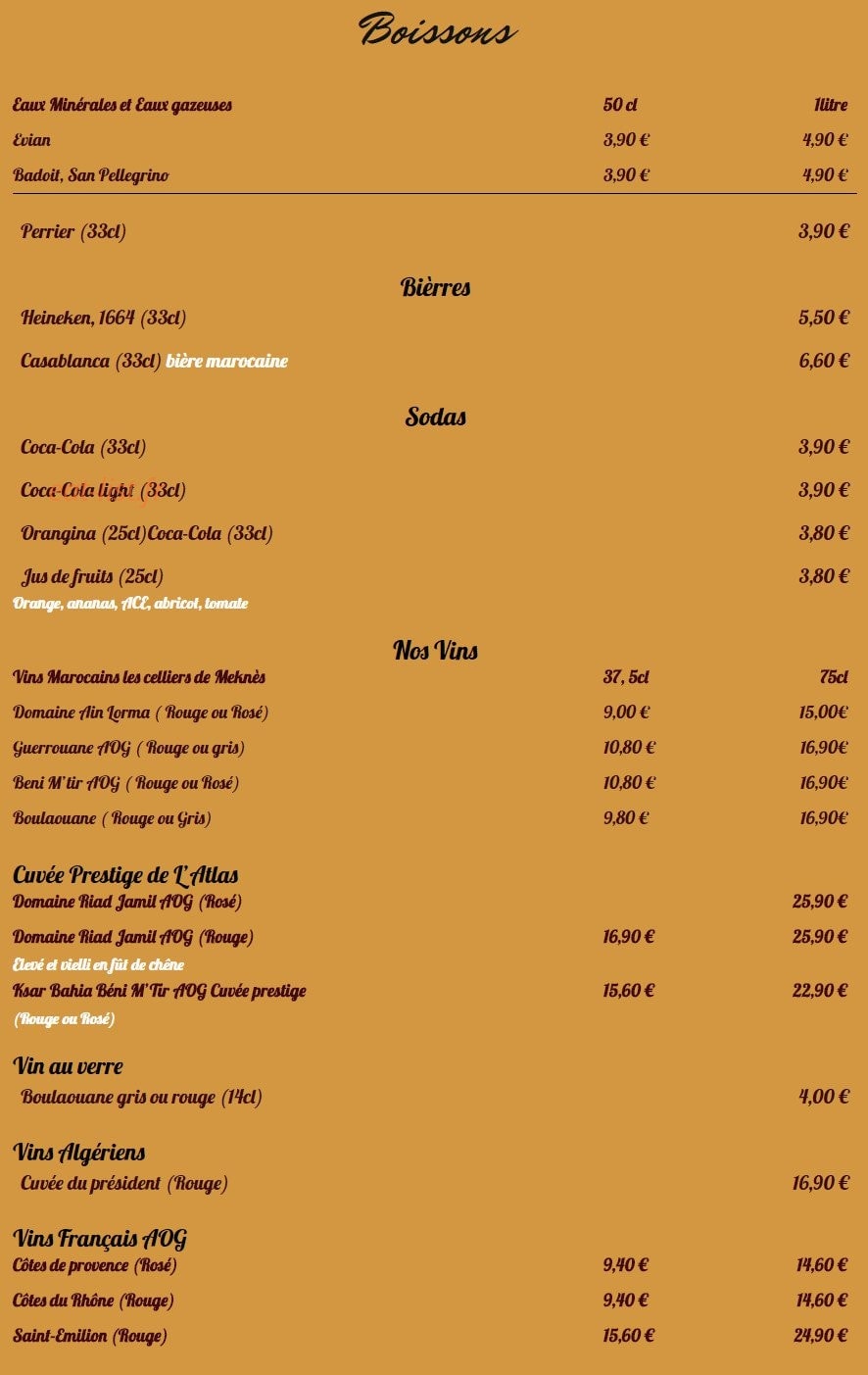 Les Amis Gourmands — carte page 5