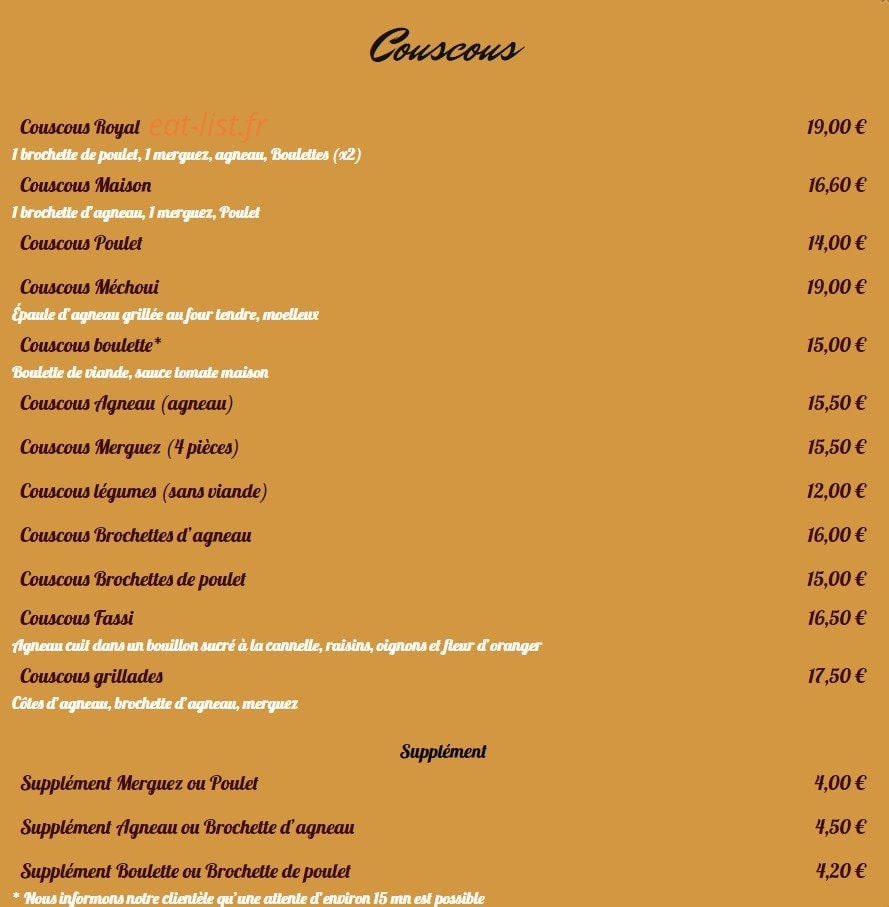 Les Amis Gourmands — carte page 2