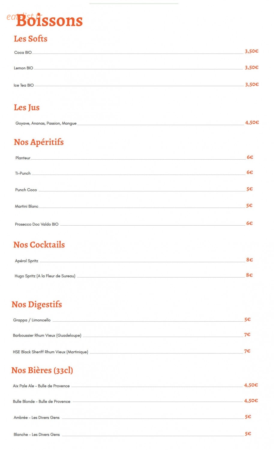 Les Saveurs des Îles — carte page 2