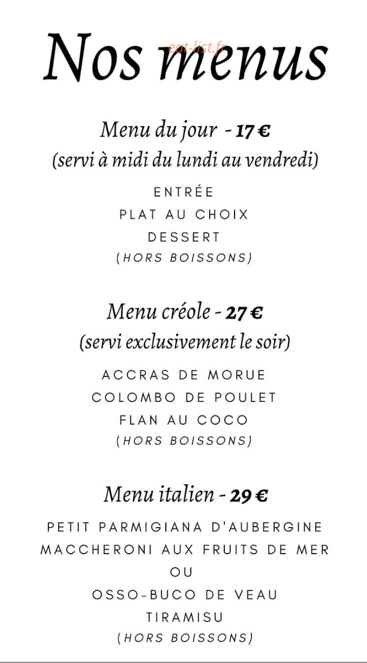 Les Saveurs des Îles — carte page 4