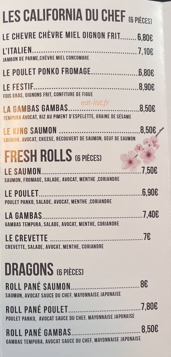 Lucky Sushi — carte page 2